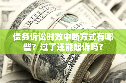 武汉债务诉讼时效中断方式有哪些？过了还能起诉吗？