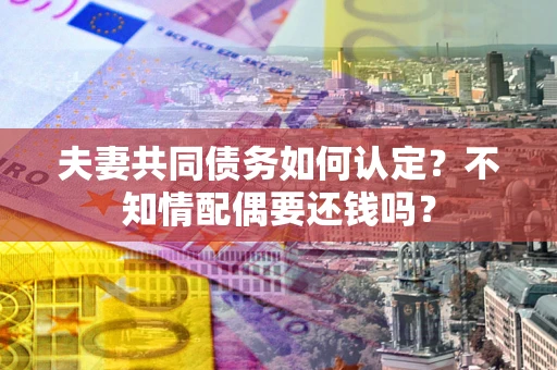 武汉夫妻共同债务如何认定？不知情配偶要还钱吗？