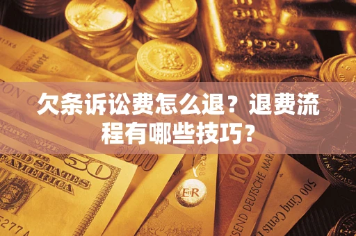 武汉欠条诉讼费怎么退？退费流程有哪些技巧？