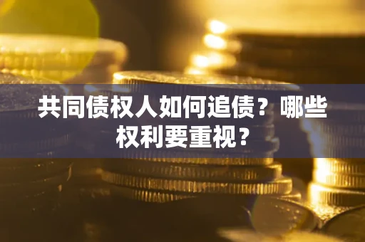 武汉共同债权人如何追债？哪些权利要重视？