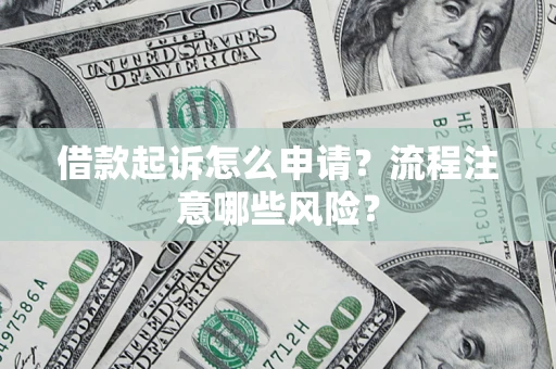 武汉借款起诉怎么申请？流程注意哪些风险？