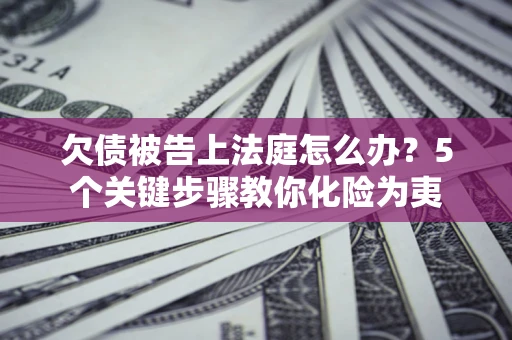 武汉欠债被告上法庭怎么办？5个关键步骤教你化险为夷