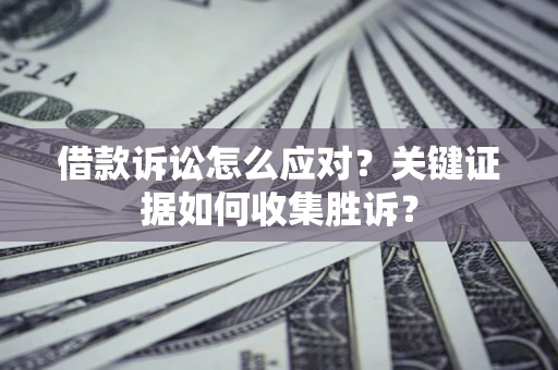 武汉借款诉讼怎么应对？关键证据如何收集胜诉？